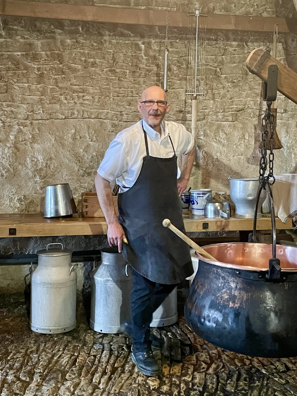 Tête de Moine cheesemaking